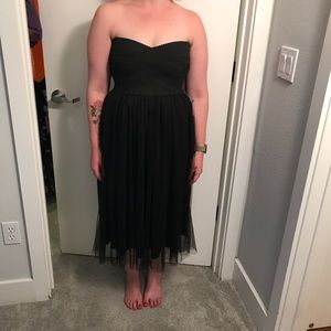 Lac Bleu tulle strapless cocktail dress
